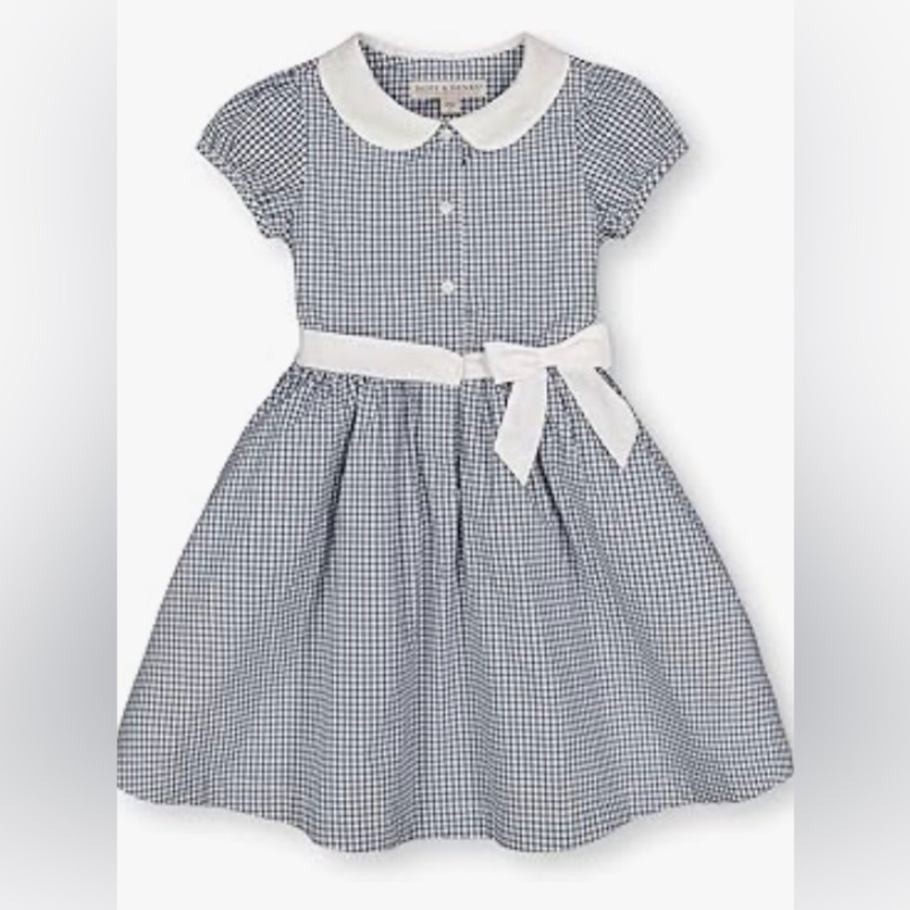 Hope and Henry Blue and White Gingham Dress
